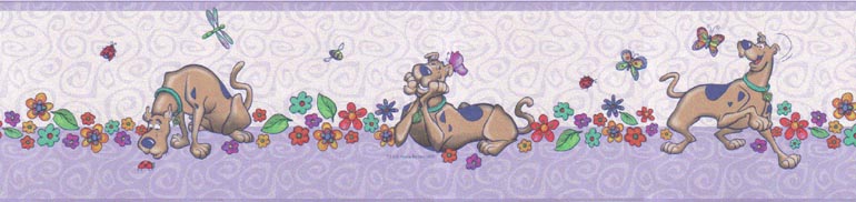 Details About Scooby Doo Dog Butterfly Wallpaper Border