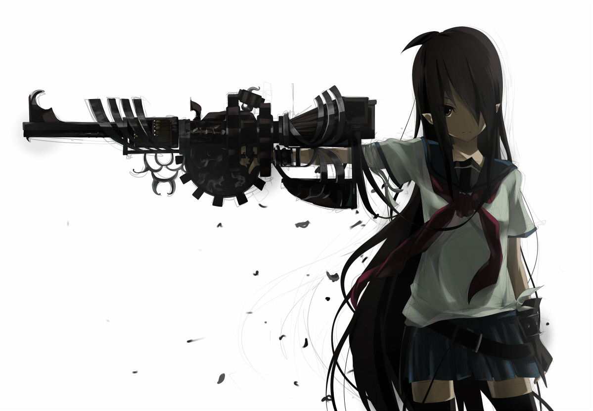 Anime Girl With Gun Madoka Magica  Wallpaper by Lelitaa on DeviantArt