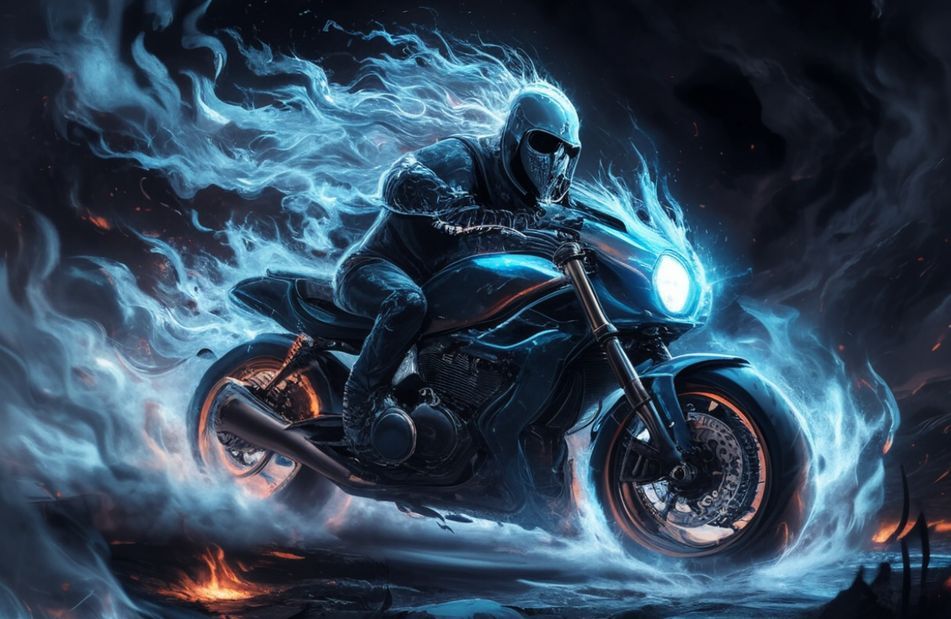 Blue Ghost Rider Wallpaper