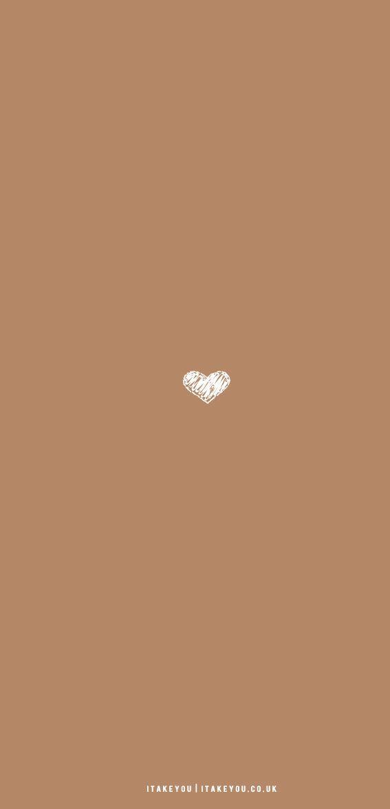Aesthetic Brown Wallpaper Heart