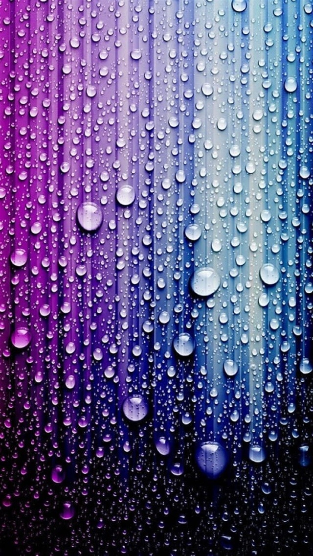Water Drops With Colorful Stripes Background Wallpaper iPhone
