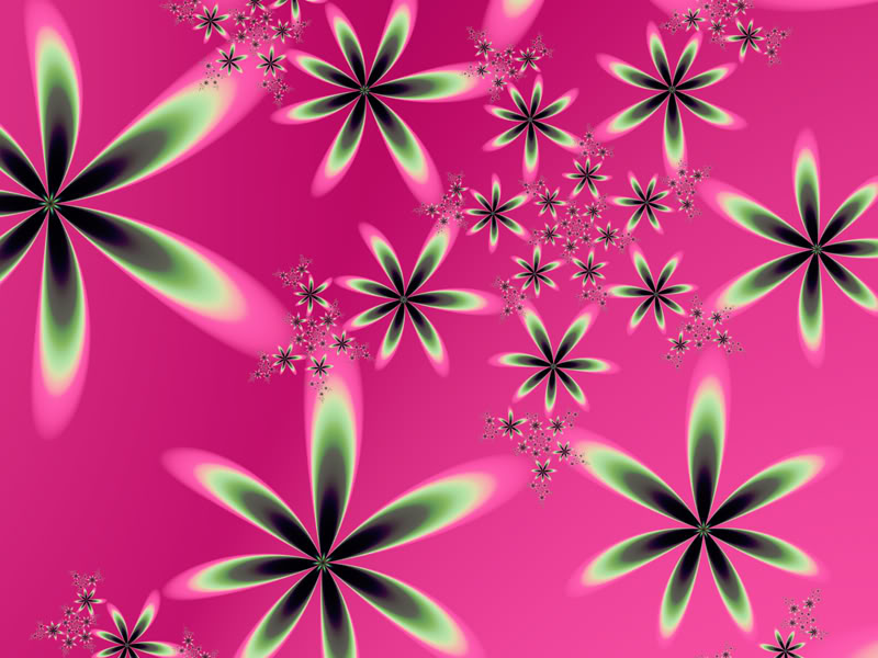 Green wallpaper pink flowers leaves Nature Wallpaper  TenStickers