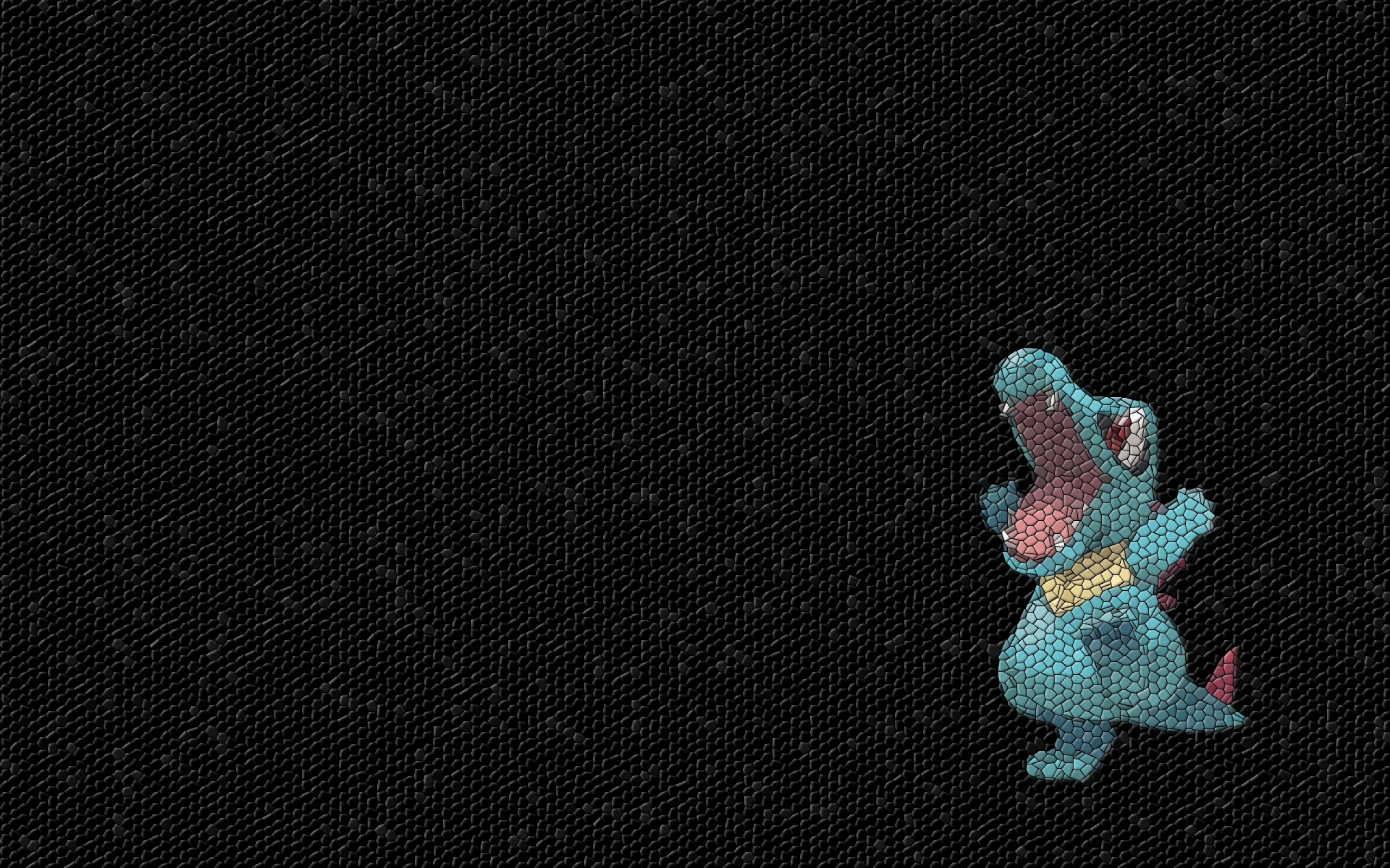 Pokemon Mosaic Totodile Wallpaper Art HD