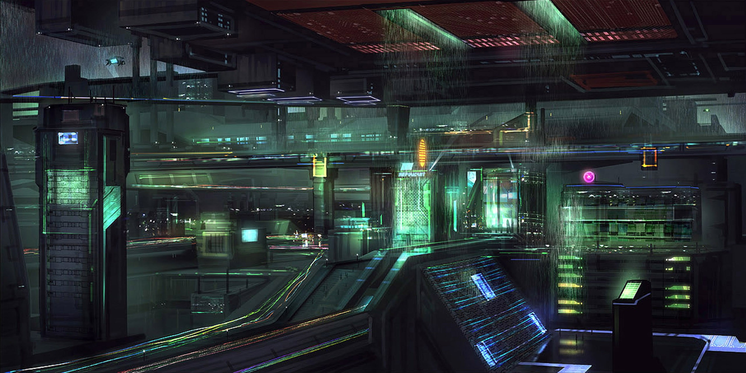 Laboratory Room Cyberpunk Futuristic Blade Runner Set Design