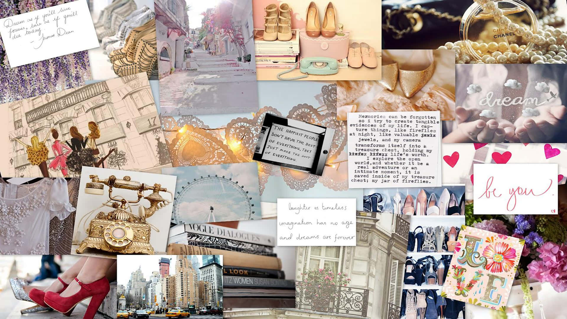Aesthetic Collage Desktop Wallpaper
