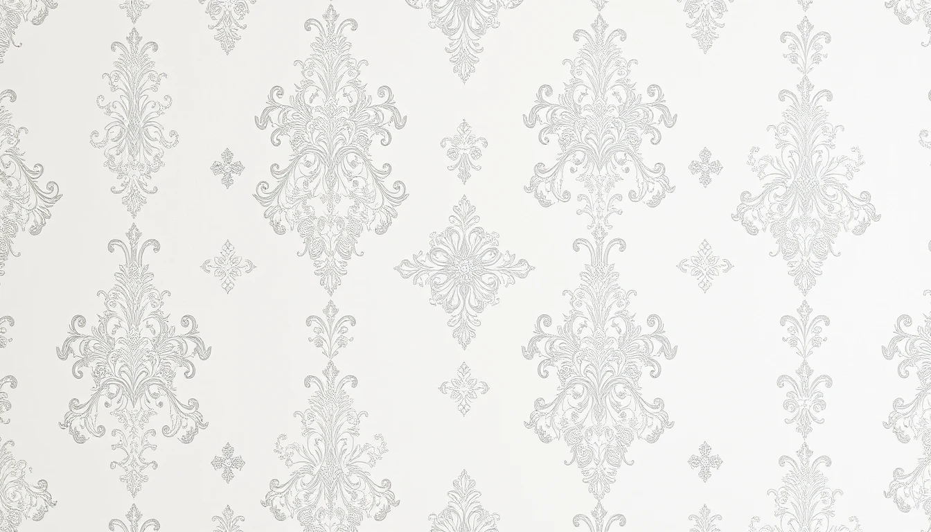 Darcy Wallpaper White And Silver