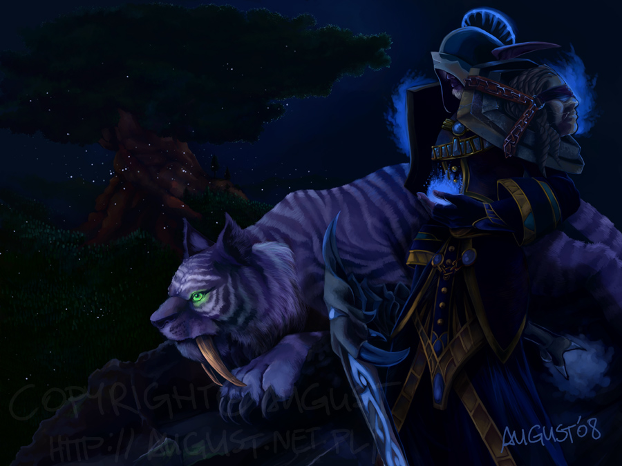 World Of Warcraft Night Elf Hunter Wallpaper