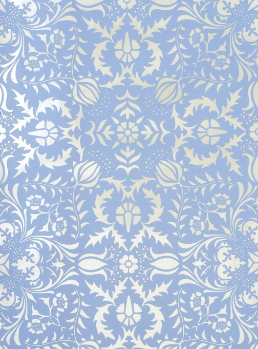 Dauphine Bywater Blue Damask Wallpaper Little Crown Interiors