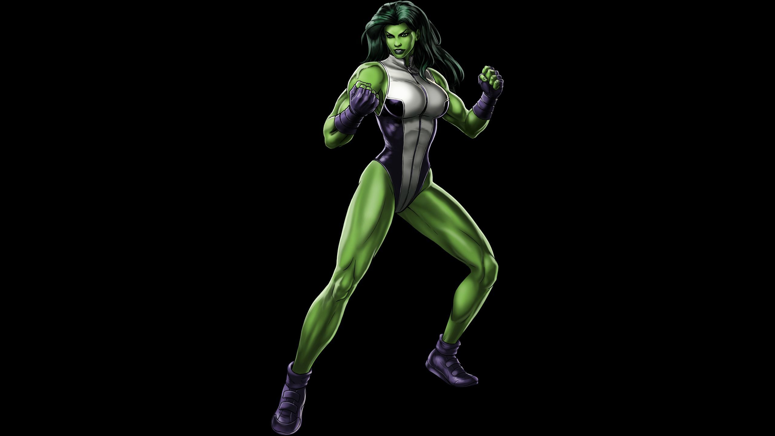 Free download Fighting She Hulk wallpaper [2560x1440] for your Desktop