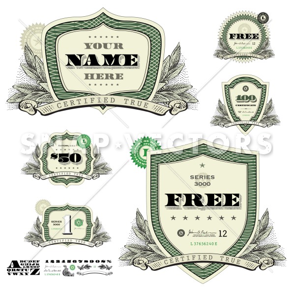 Vector Money Logo Set Easy To Edit Clipart And Financial