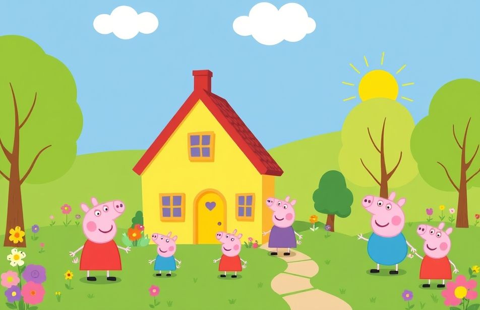 Peppa Pig House HD Wallpaper