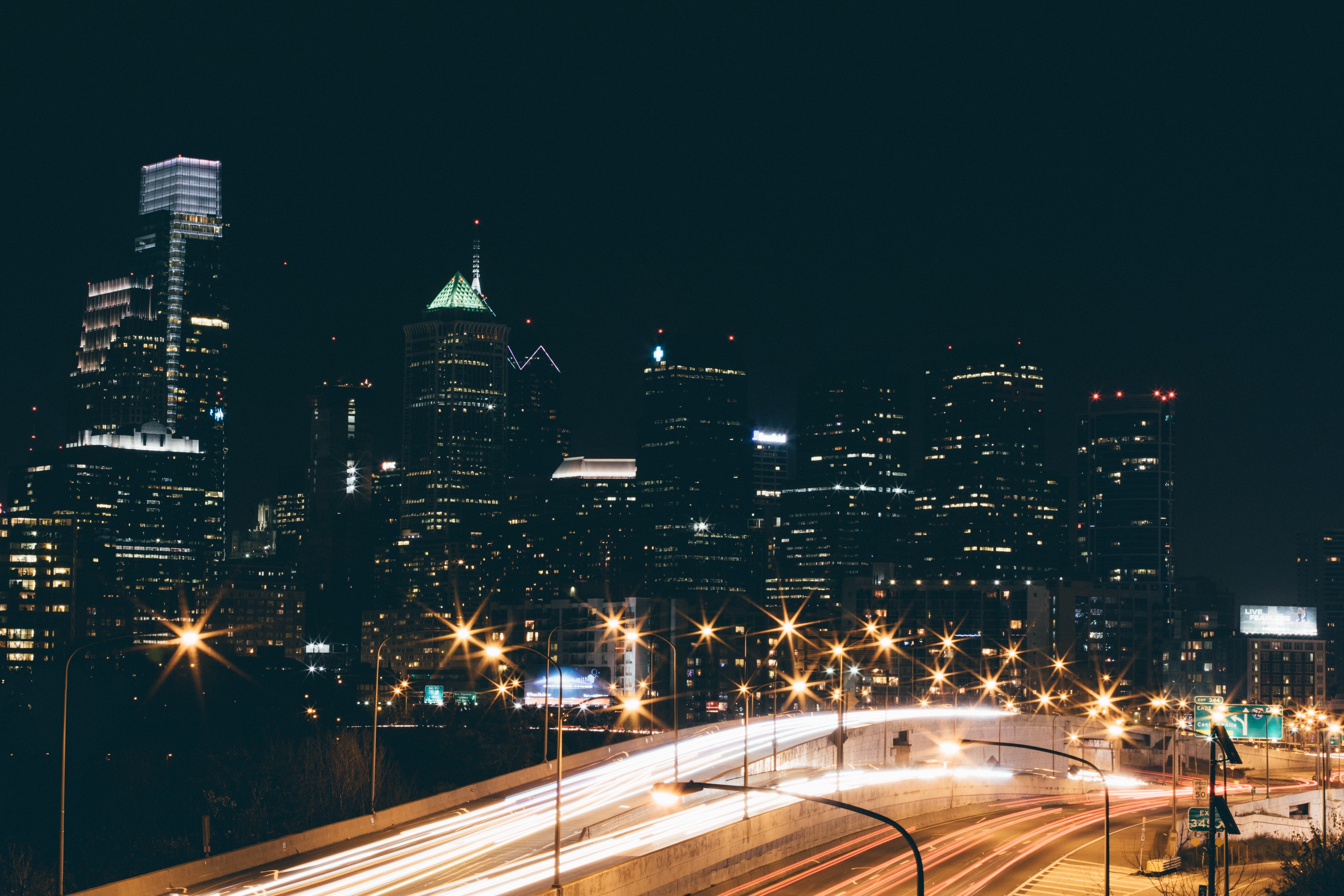City Lights Laptop Wallpaper