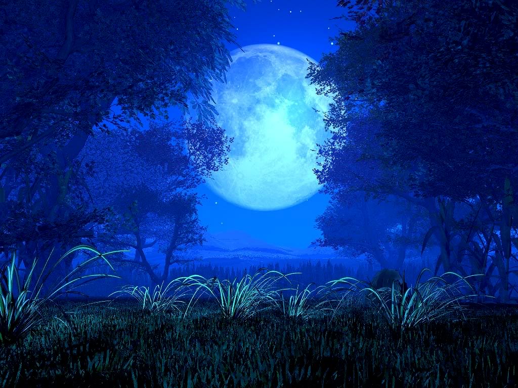 Blue Moon Background HD Wallpaper In Space Imageci