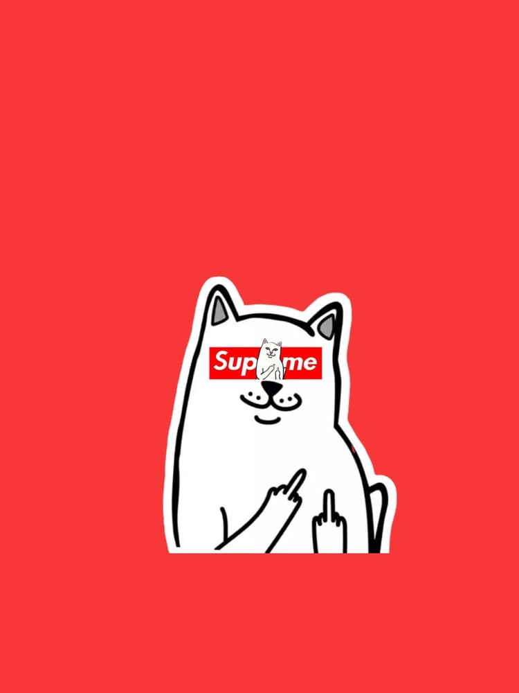 Supreme Cat By E2lem Uploaded On We Heart It