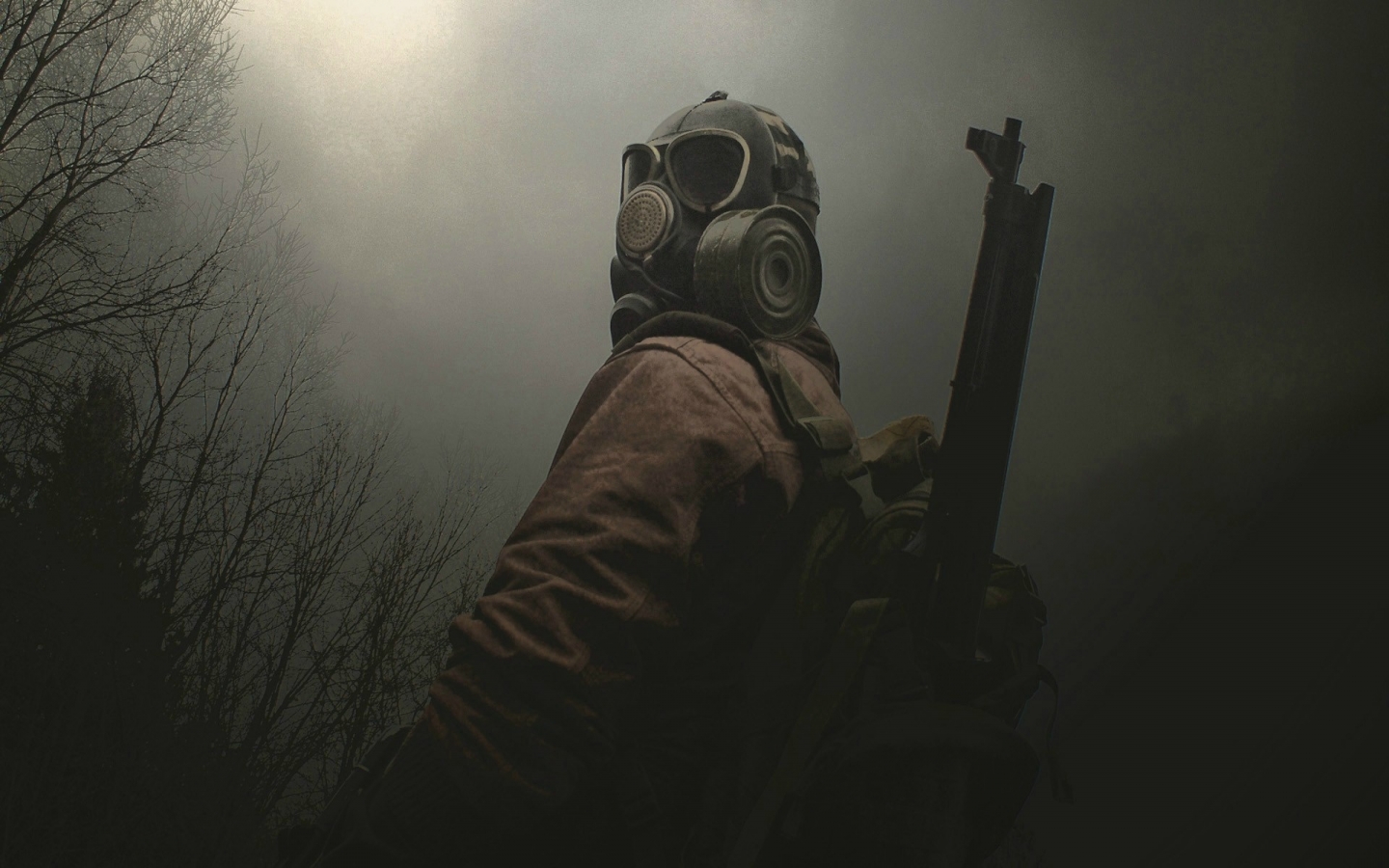 Dark Gas Mask Wallpaper Background Id