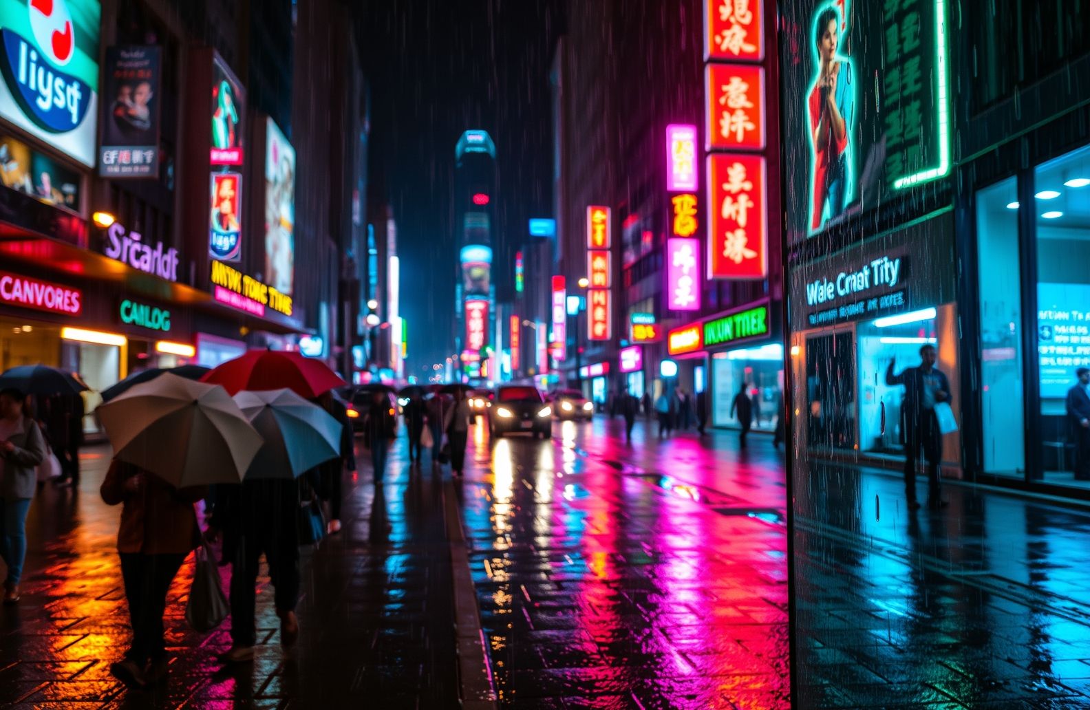 City Rain Wallpaper