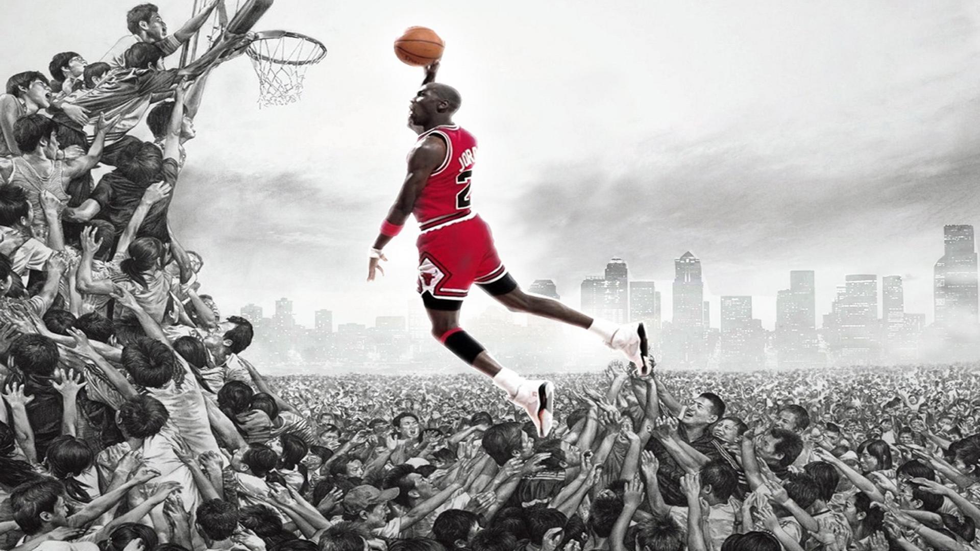 Michael Jordan Dunk HD Desktop Wallpaper