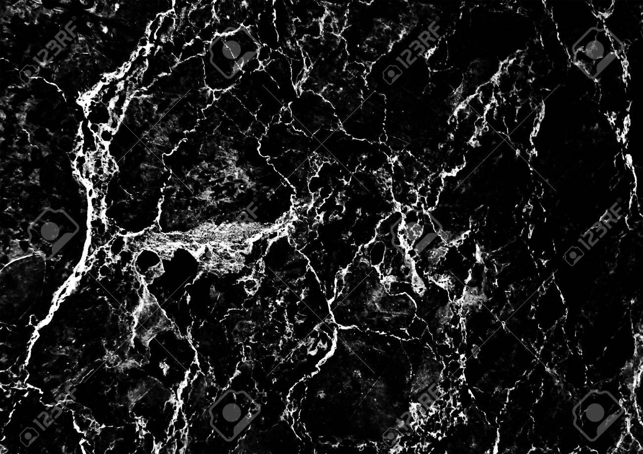Black Marble Pattern With White Veins Useful As Background Or