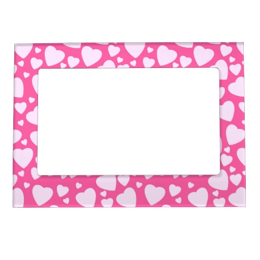 Pink Hearts Pattern Cute Girly Heart Background Photo Frame Mags