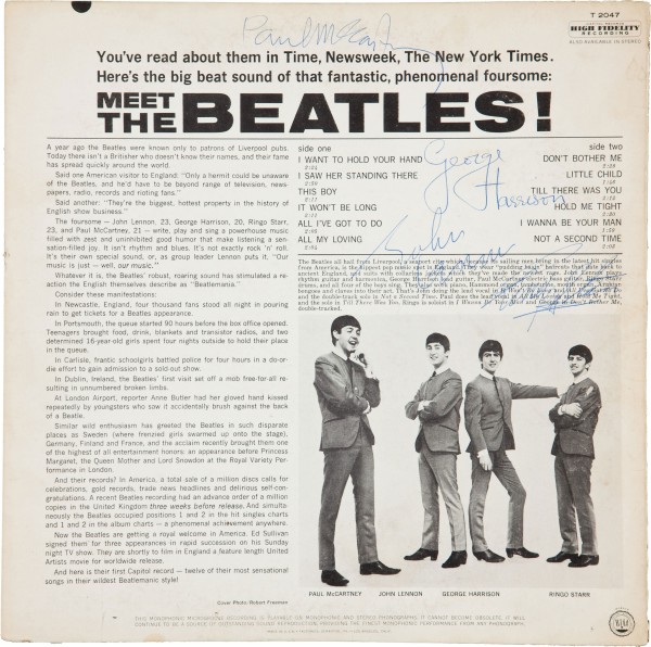The Beatles Autographed Back Cover Meet Lp Jpg