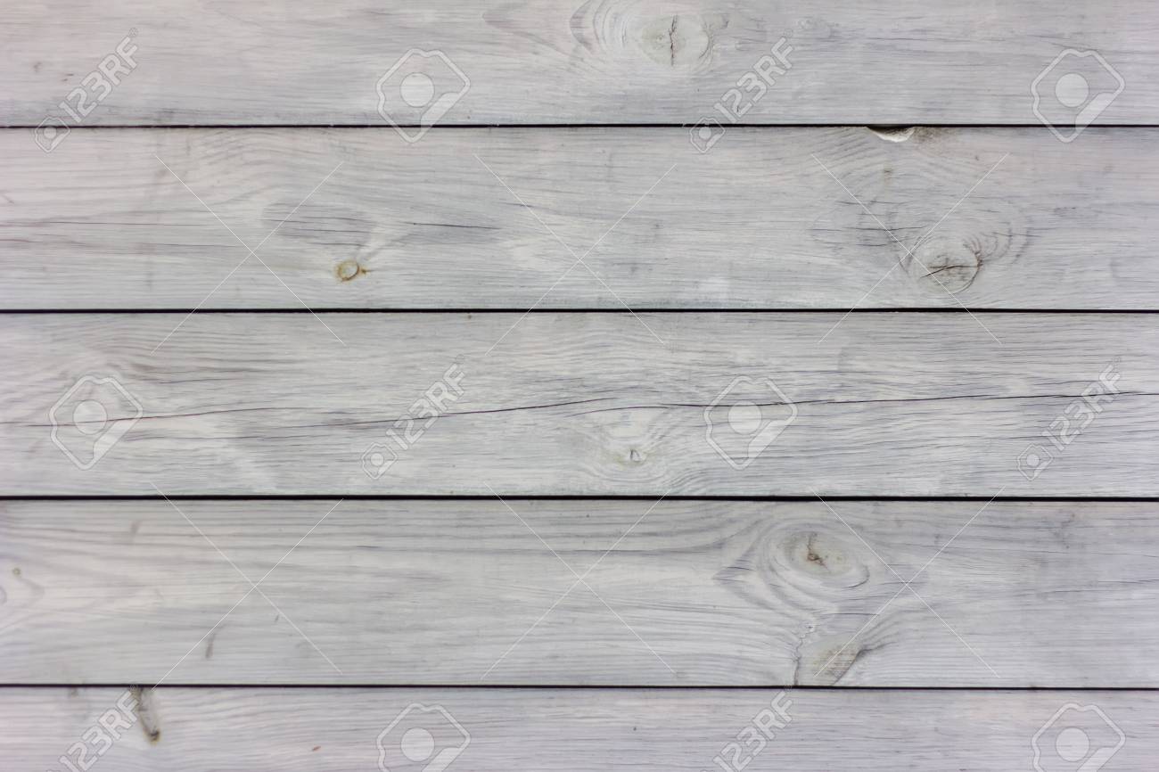Horizontal Gray Wooden Boards Background Texture Material Stock