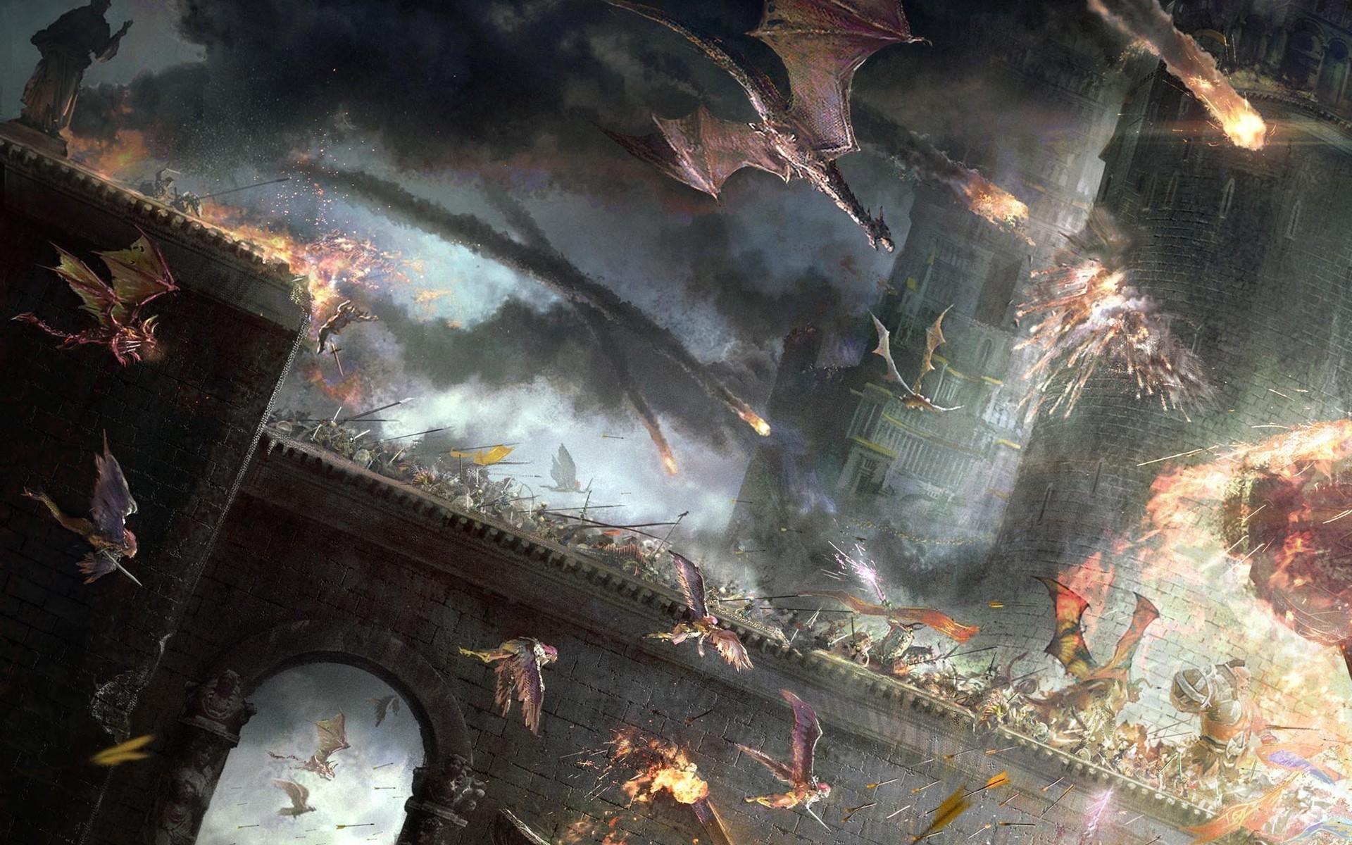 Fantasy Battle HD Wallpaper Background Image