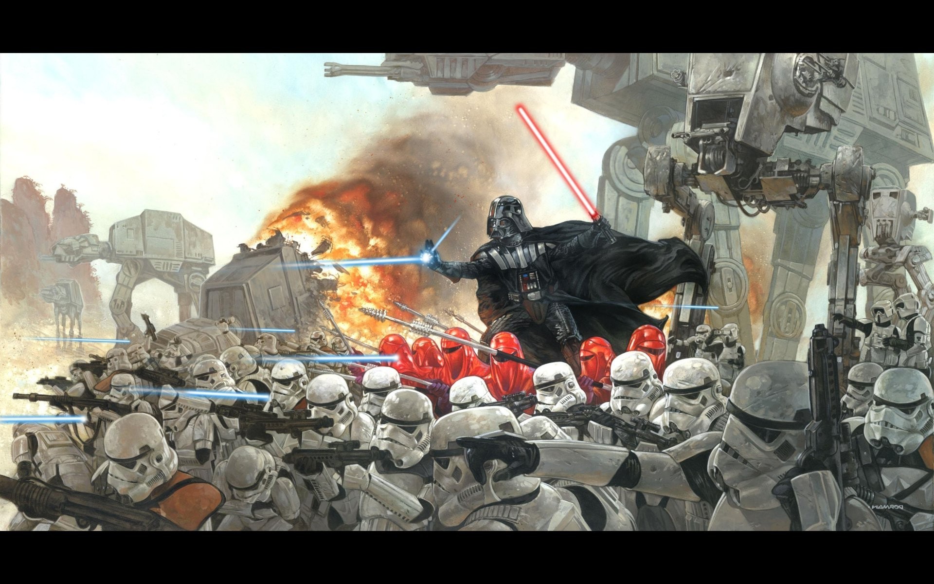 Star Wars battle wallpaper 5898 1920x1200