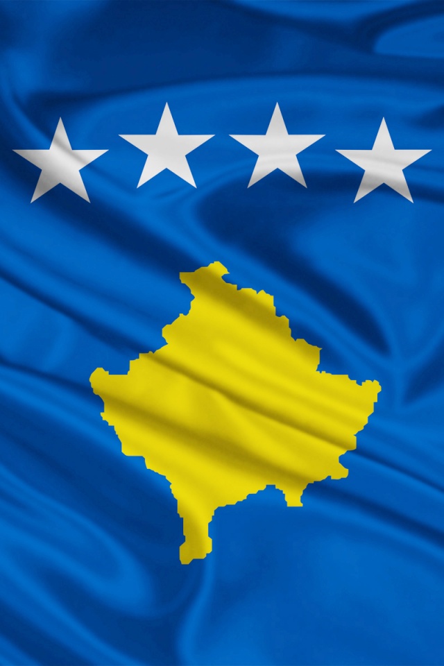 Kosovo Flag iPhone Wallpaper