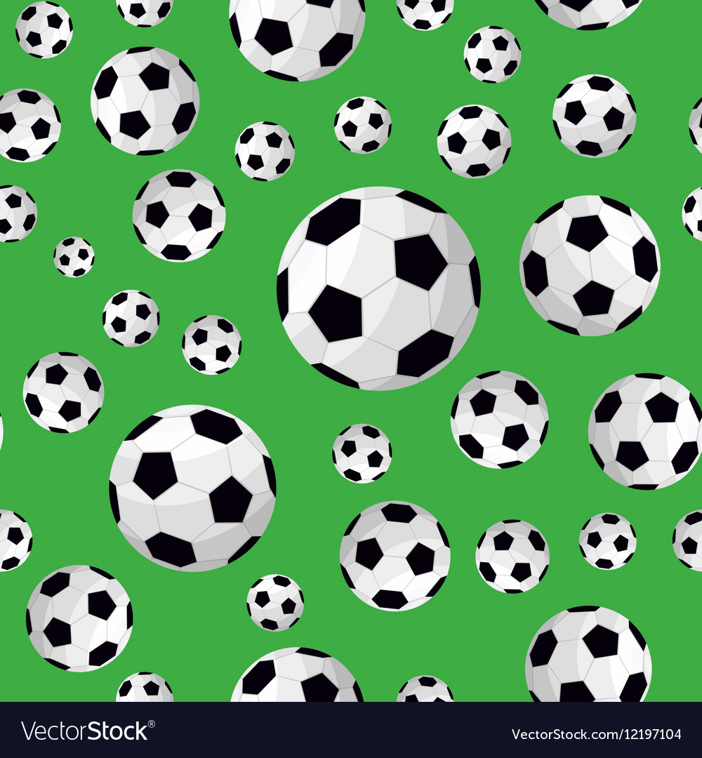 Soccer Ball Seamless Football Background Pattern Vector Image