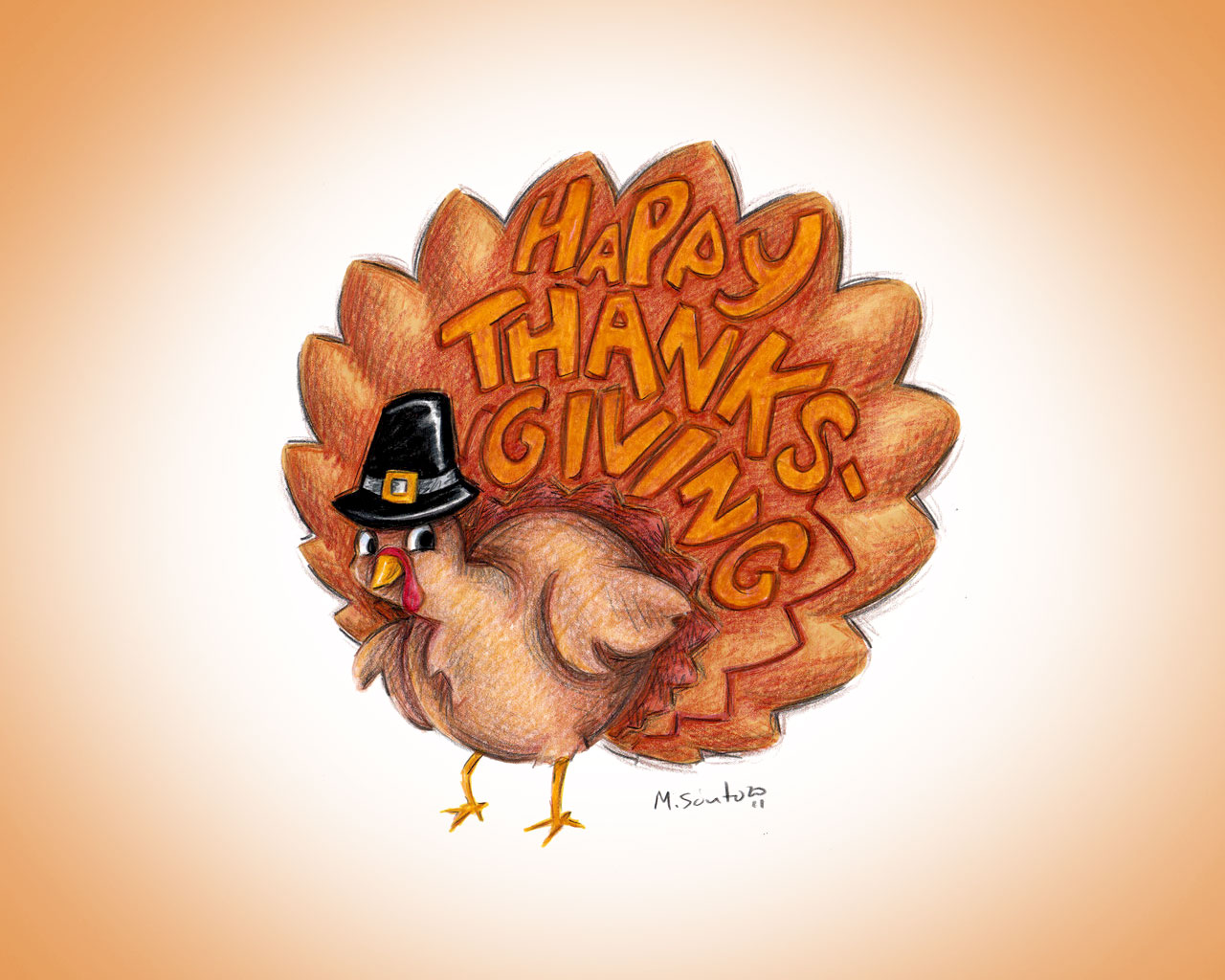 Best Happy Turkey Day Desktop Background