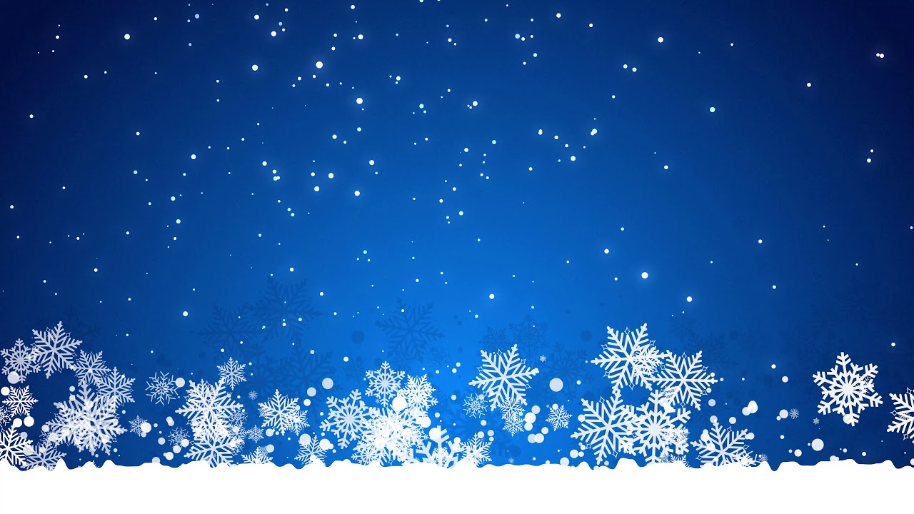 Background Video Loop Christmas Blue Snowing 4k