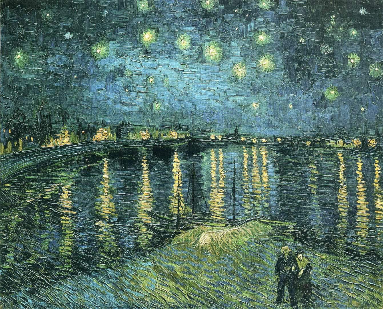 Starry Night Over The Rhone Vincent Van Gogh Paintings Wallpaper