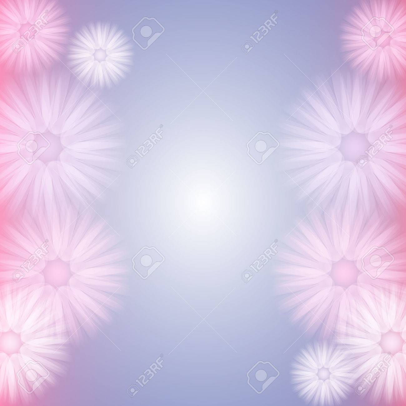 Feminine Background With Abstract Tutu Like Flowers In Pastel