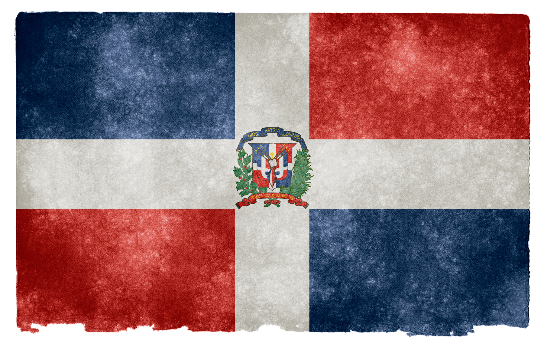 Dominican Republic Grunge Flag HD Wallpaper Wide Screen