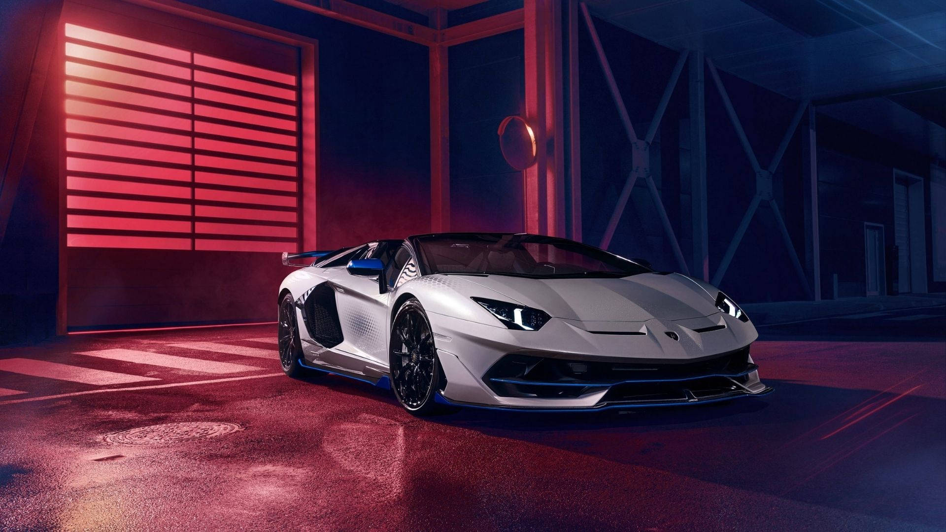 Lamborghini Aventador Blue Wallpaper HD
