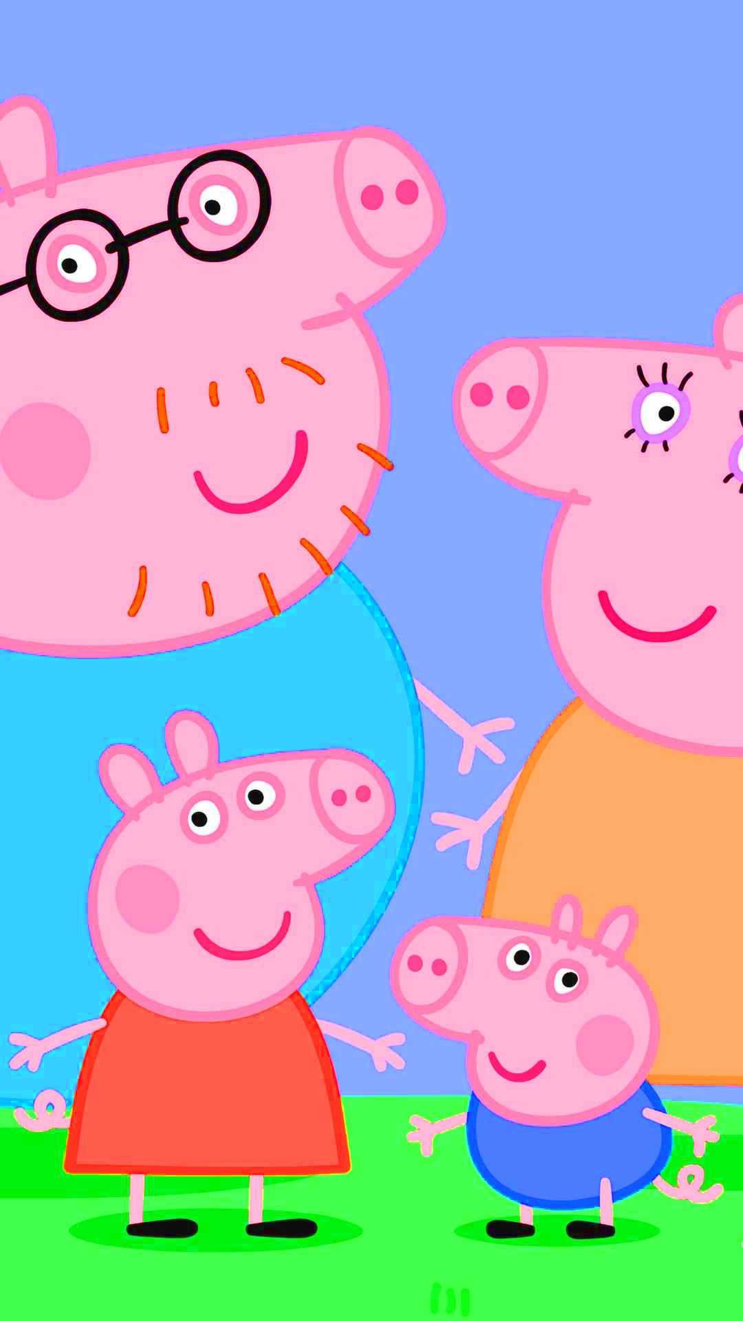 Peppa Pig Family 4k Wallpaper