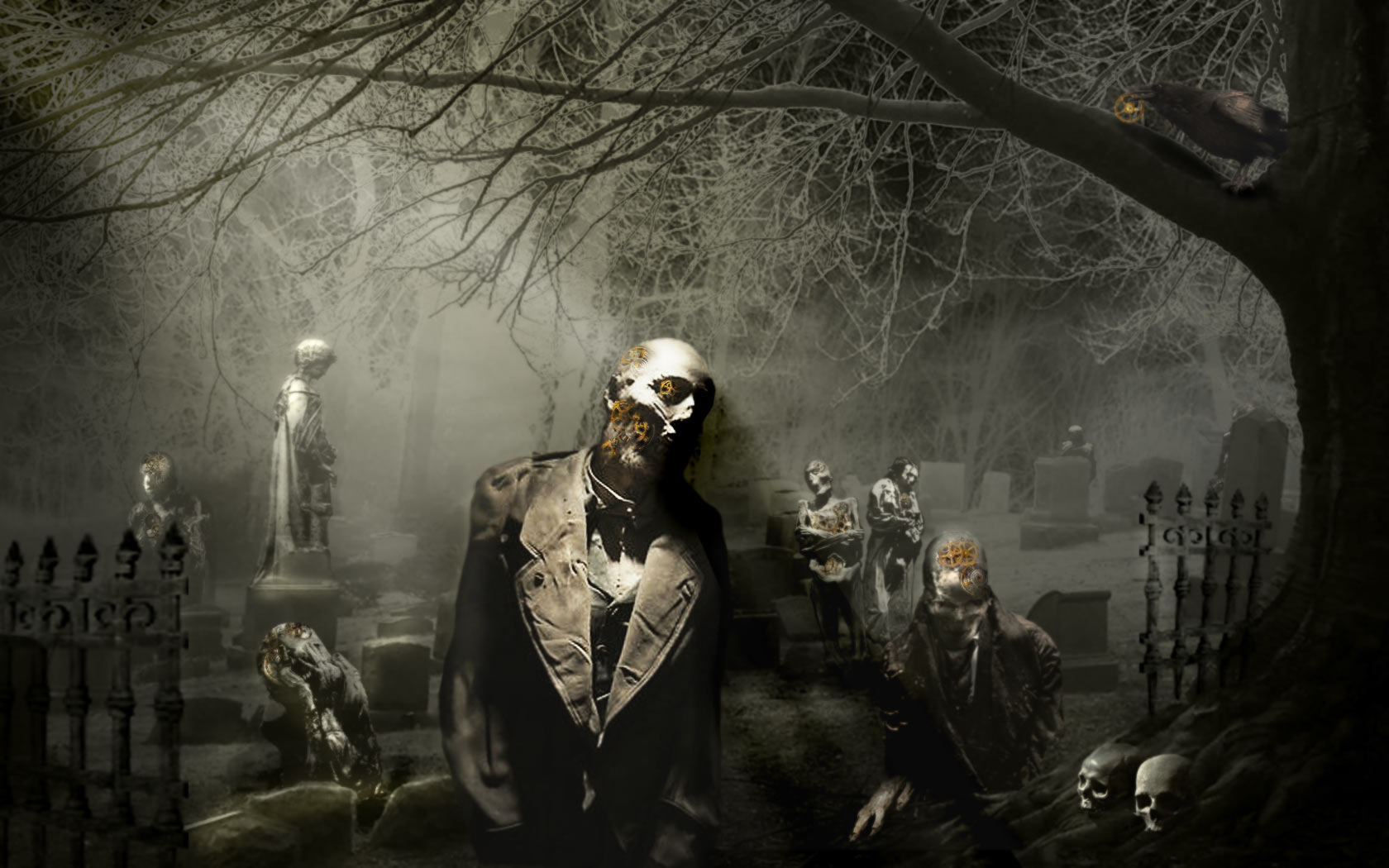 Zombie Computer Wallpaper Desktop Background Id