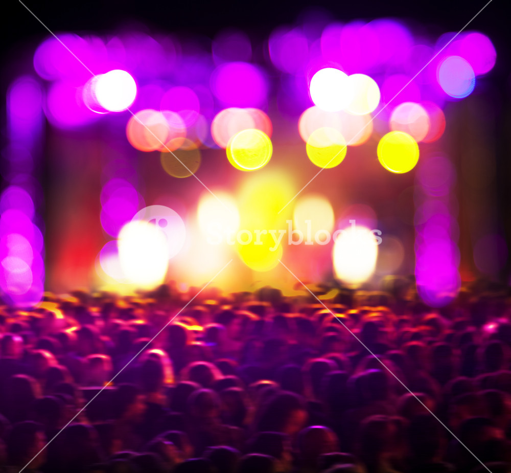 Abstract Live Music Background Public And Concert Royalty
