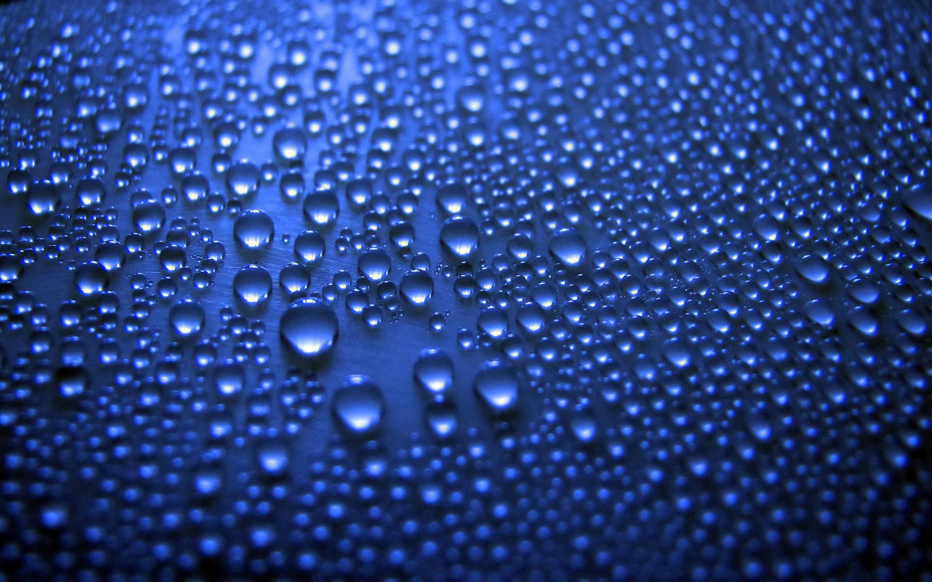 Blue Water Drops Widescreen HD Wallpaper 1920x1200