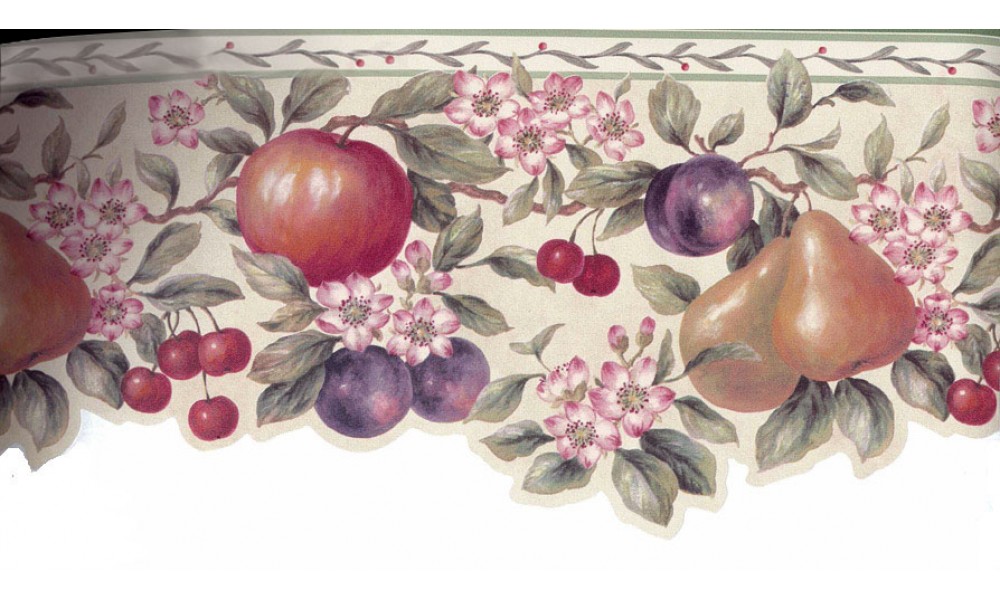 Home Peach Apple Berries Wallpaper Border
