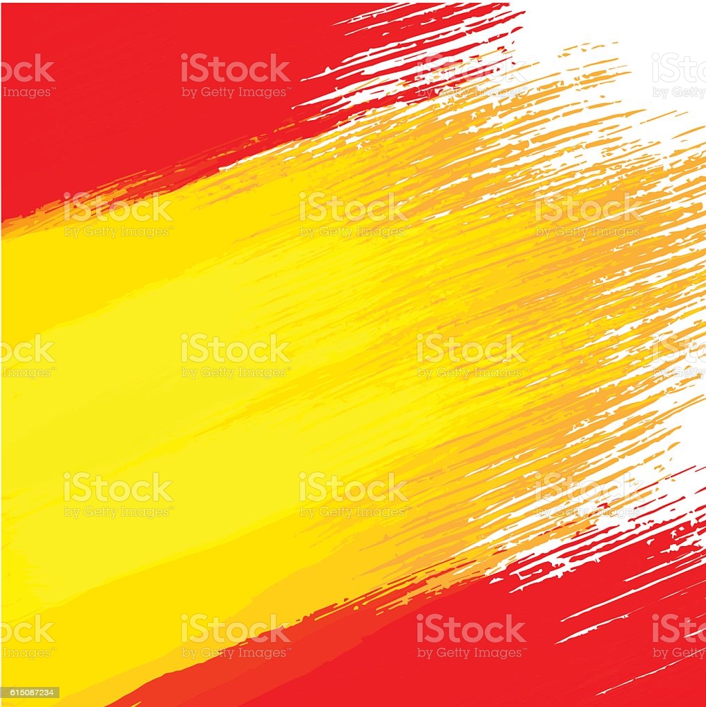 Grunge Background In Colors Of Spanish Flag Stock Illustration