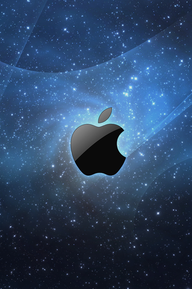 Galaxy Apple Logo iPhone Wallpaper