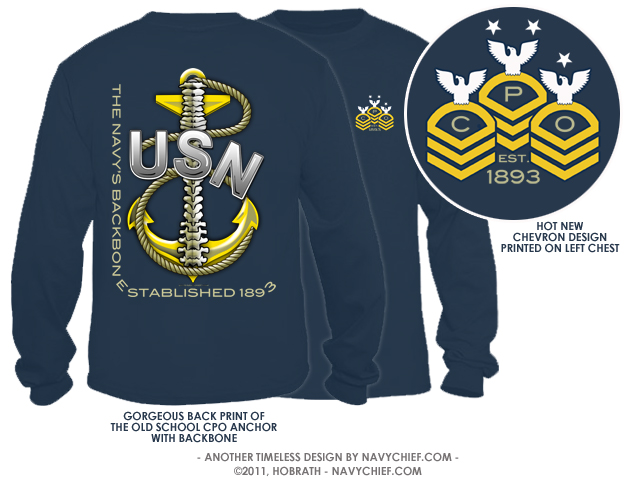 Cpo Backbone Of The Navy Long Sleeve T Shirt Blue