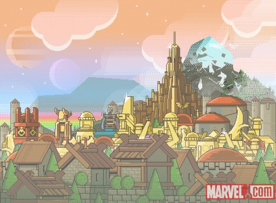 Asgard Background Art From Thor Bring The Thunder Marvel