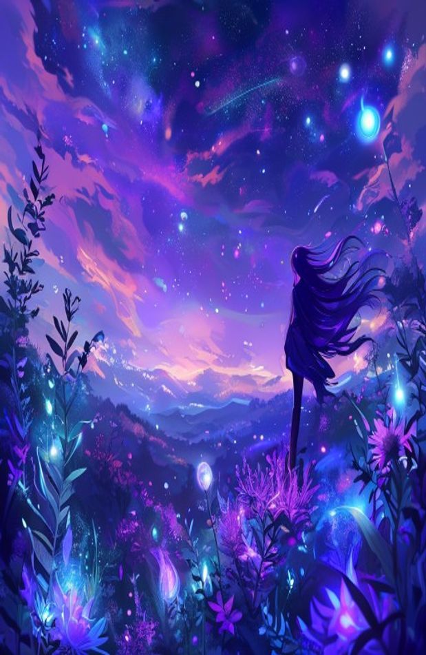 Cool Anime Purple Wallpaper