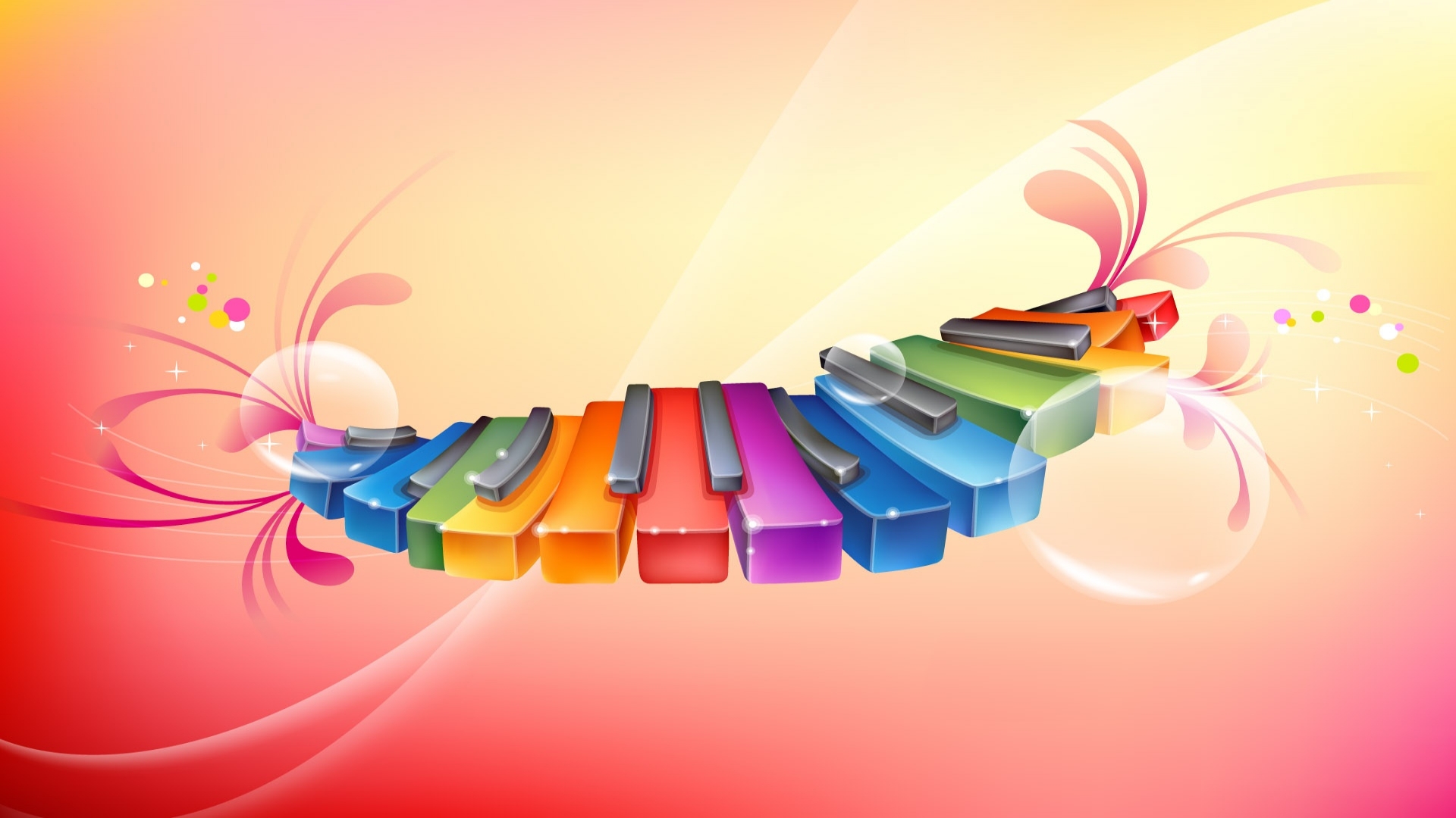 Colorful Music Desktop Background HD Wallpaper Background