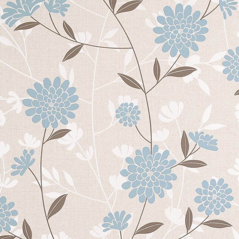 Botanic Wallpaper In Teal With A Textured Finish By Superfresco