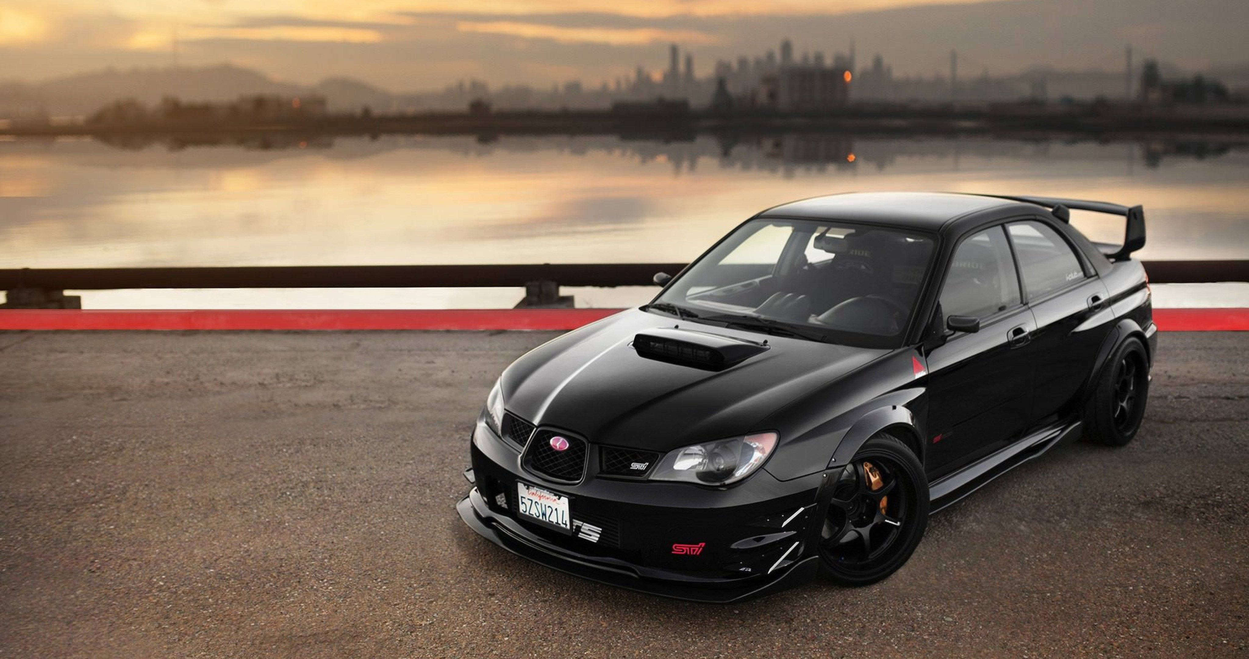 Vibrant Red Subaru Impreza S Emblem Wallpaper