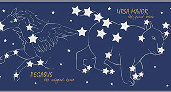Constellations Wall Border   Night Sky Stars Wallpaper Roll