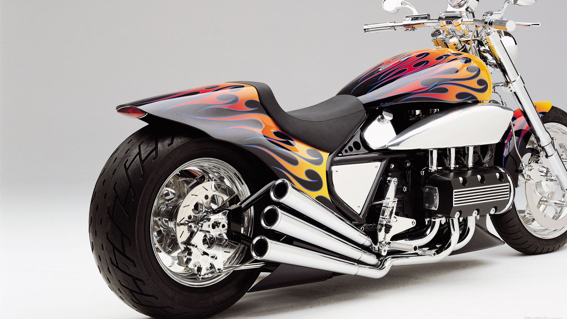 Fast Flaming Superbike HD Wallpaper